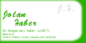 jolan haber business card